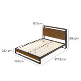Temple &amp; Webster Natural Venkata King Bed with USB Port