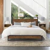 Temple &amp; Webster Natural Venkata King Bed with USB Port