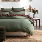 Temple &amp; Webster Vintage-Washed Quilt Cover Set