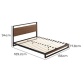 Temple &amp; Webster Houston Timber &amp; Metal Platform Bed