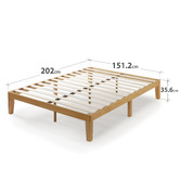 Temple &amp; Webster Natural Belvedere Wooden Bed Base