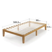 Temple &amp; Webster Natural Belvedere Wooden Bed Base