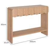 Temple &amp; Webster Fiona Scallop 2 Drawer Console Table