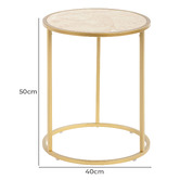 Temple &amp; Webster Zoey Travertine-Look Side Table