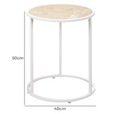 Temple &amp; Webster Zoey Travertine-Look Side Table