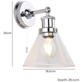 Temple &amp; Webster Nora Glass Wall Sconce