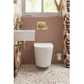 Temple &amp; Webster Clovelly Brushed Gold Basin Mixer