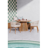 Temple &amp; Webster Paros Eucalyptus Wood Outdoor Dining Table