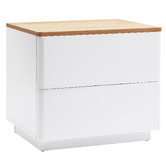 Temple &amp; Webster Brianna 2 Drawer Bedside Table