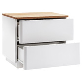 Temple &amp; Webster Brianna 2 Drawer Bedside Table