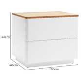 Temple &amp; Webster Brianna 2 Drawer Bedside Table