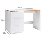 Temple &amp; Webster Brianna 3 Drawer Desk