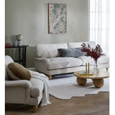 Temple &amp; Webster Natural Dorset 3 Seater Sofa