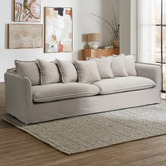 Temple &amp; Webster Montauk 4 Seater Upholstered Slipcover Sofa