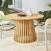 Temple &amp; Webster Paros Eucalyptus Wood Outdoor Dining Table