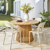 Temple &amp; Webster Paros Eucalyptus Wood Outdoor Dining Table