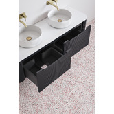 Temple &amp; Webster Airlie 1500mm Wall Hung Double Vanity with Quartz Stone Countertop