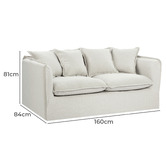 Temple &amp; Webster Montauk 2 Seater Upholstered Slipcover Sofa