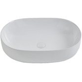 Temple &amp; Webster Sabina 600mm White Oval Ceramic Above Counter Basin