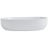 Temple &amp; Webster Sabina 600mm White Oval Ceramic Above Counter Basin