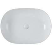 Temple &amp; Webster Sabina 600mm White Oval Ceramic Above Counter Basin