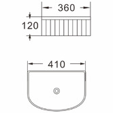 Temple &amp; Webster Kiora 410mm Gloss White Arch Ceramic Above Counter Basin