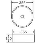 Temple &amp; Webster Sabina 355mm White Round Ceramic Above Counter Basin