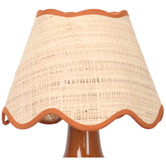 Temple &amp; Webster 35cm Pippa Ceramic &amp; Rattan Table Lamp