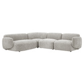 Temple &amp; Webster 4 Seater Natural Moab Modular Sofa Set with Left Chaise