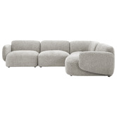 Temple &amp; Webster 4 Seater Natural Moab Modular Sofa Set with Right Chaise