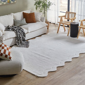 Temple &amp; Webster Sicily Scalloped Wool Rug