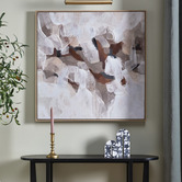 Temple &amp; Webster Umber Abstract Framed Canvas Wall Art