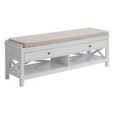 Temple &amp; Webster Noosa 2 Drawer Shoe Storage Ottoman Bench