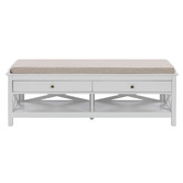 Temple &amp; Webster Noosa 2 Drawer Shoe Storage Ottoman Bench