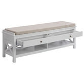 Temple &amp; Webster Noosa 2 Drawer Shoe Storage Ottoman Bench