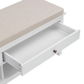 Temple &amp; Webster Noosa 2 Drawer Shoe Storage Ottoman Bench