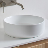 Temple &amp; Webster Sabina 355mm White Round Ceramic Above Counter Basin