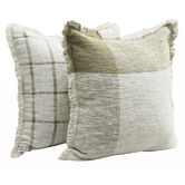 Temple &amp; Webster Reese Hand-Loomed Cotton Slub Cushion