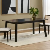 Temple &amp; Webster 180cm Black Maison Oak Wood Dining Table