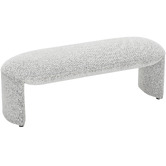 Temple &amp; Webster Leo Boucle Ottoman Bench