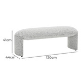 Temple &amp; Webster Leo Boucle Ottoman Bench