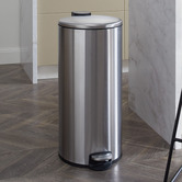 Temple &amp; Webster Thin Top 30L Steel Rubbish Bin