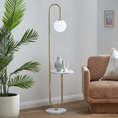 Temple &amp; Webster Fay Marble Floor Lamp