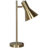 Temple &amp; Webster 48cm Byron Steel Desk Lamp with USB