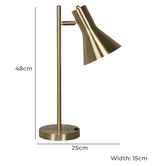 Temple &amp; Webster 48cm Byron Steel Desk Lamp with USB