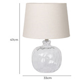 Temple &amp; Webster 47cm Windsor Glass Table Lamp