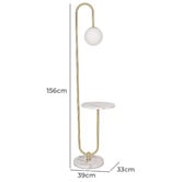 Temple &amp; Webster Fay Faux Marble Floor Lamp