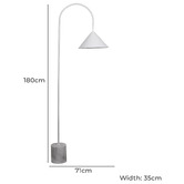Temple &amp; Webster Jarrah Marble Floor Lamp