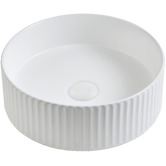 Temple &amp; Webster Kiora 360mm White Round Ceramic Above Counter Basin