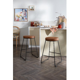 Temple &amp; Webster 65cm Eleanor Faux Leather Barstools